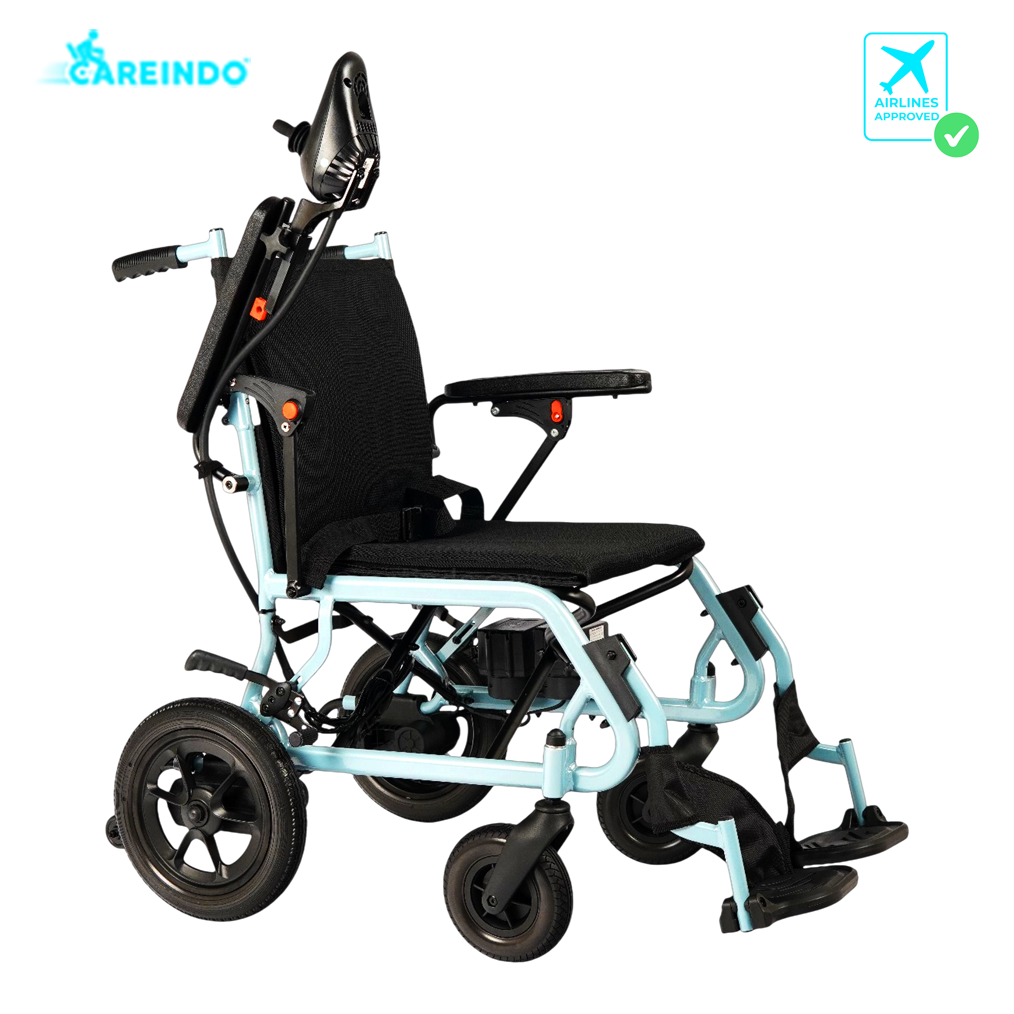 Kursi Roda Elektrik Traveling Careindo N5519 Brushed