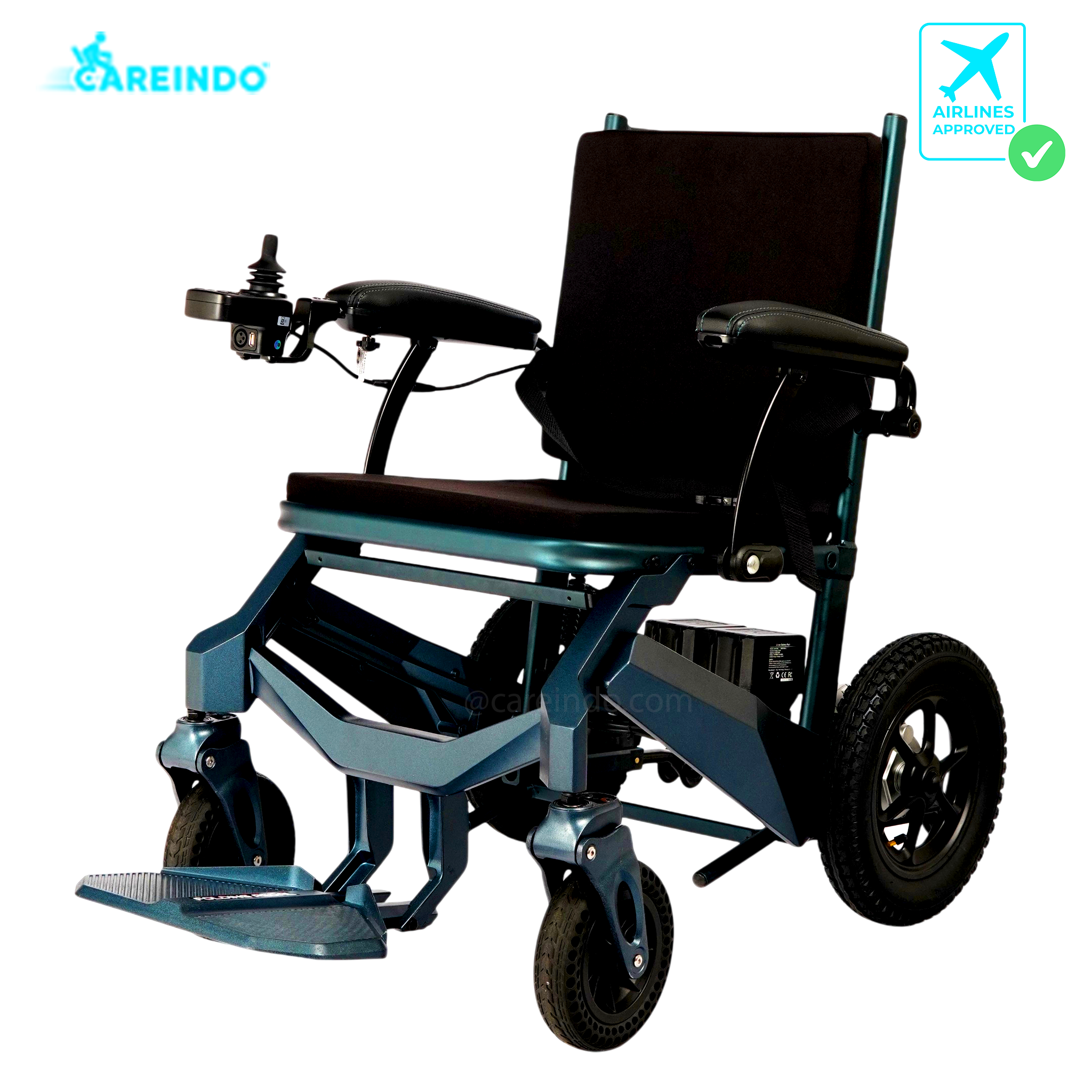 Kursi Roda Elektrik Traveling Careindo N5519 Magnet Blue