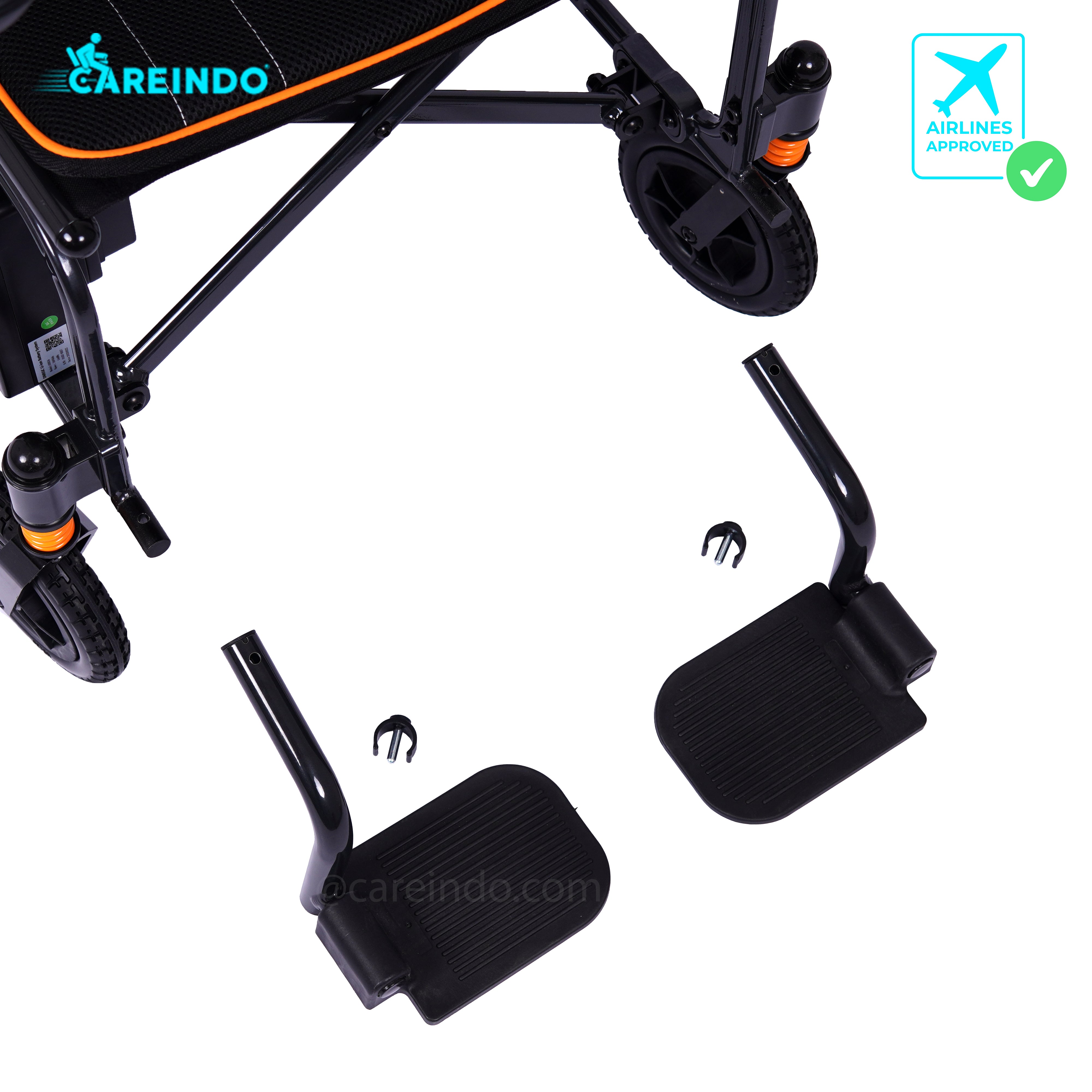 Footrest Kursi Roda Elektrik Bisa Lepas N5519 black