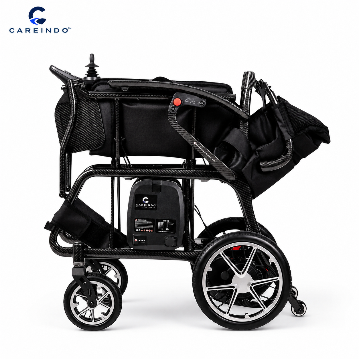 Kursi roda elektrik carbon fiber N5519 Careindo terlipat dan siap dibawa traveling
