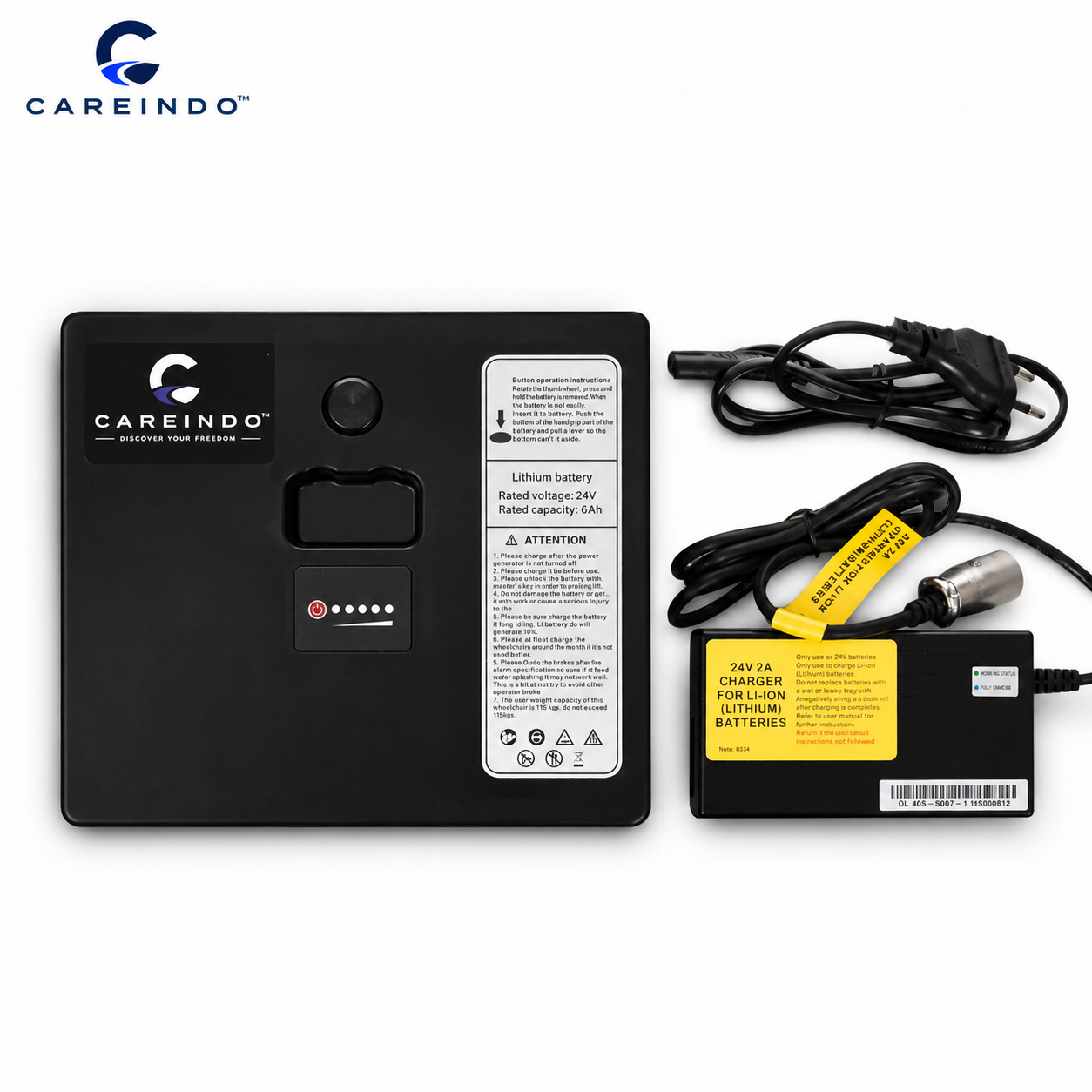 Kursi roda elektrik lipat N5519 Aluminium baterai