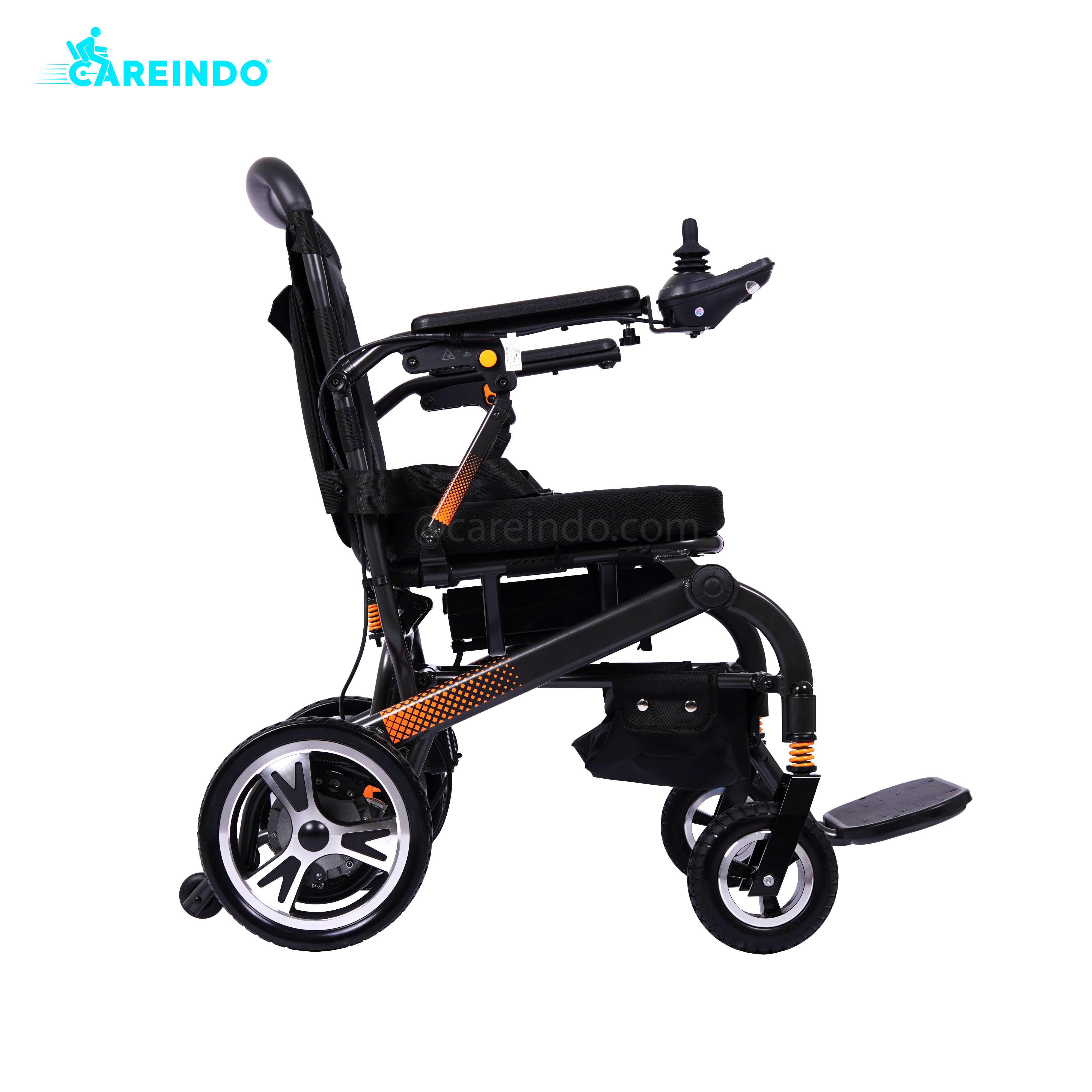 Kursi Roda Elektrik Travelling Pesawat Careindo N5516 Black Pro