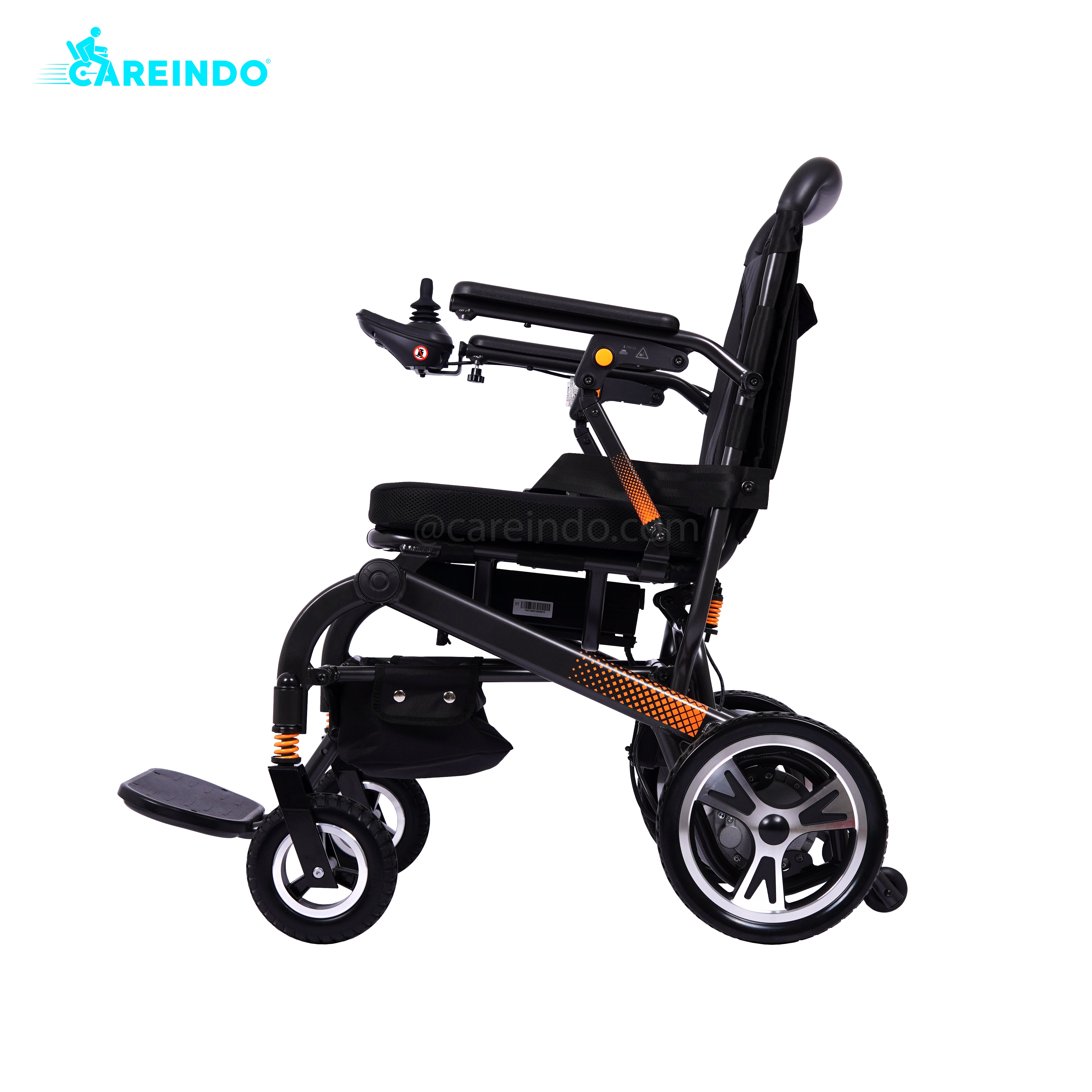 Kursi Roda Elektrik Travelling Pesawat Careindo N5516 Black Pro