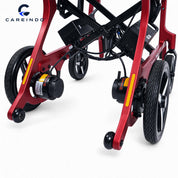 Kursi Roda Elektrik Carbon Fiber Careindo Aero Prime One Imperial Burgundy – Sangat Ringan, Bisa Dibawa Pesawat