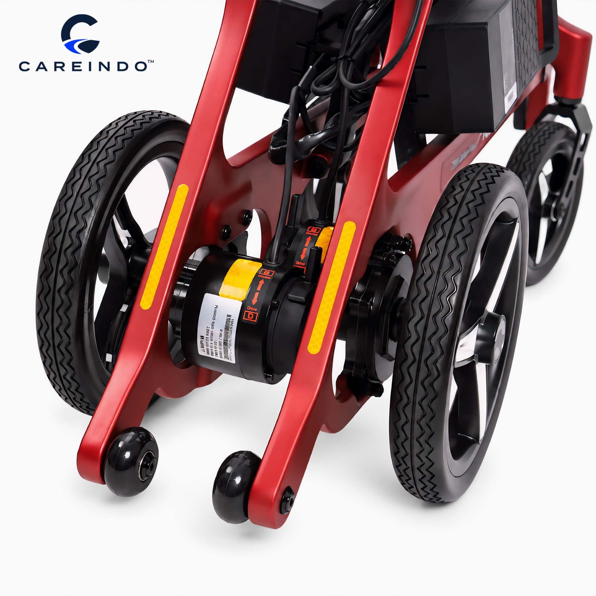 Kursi Roda Elektrik Carbon Fiber Careindo Aero Prime One Imperial Burgundy – Sangat Ringan, Bisa Dibawa Pesawat