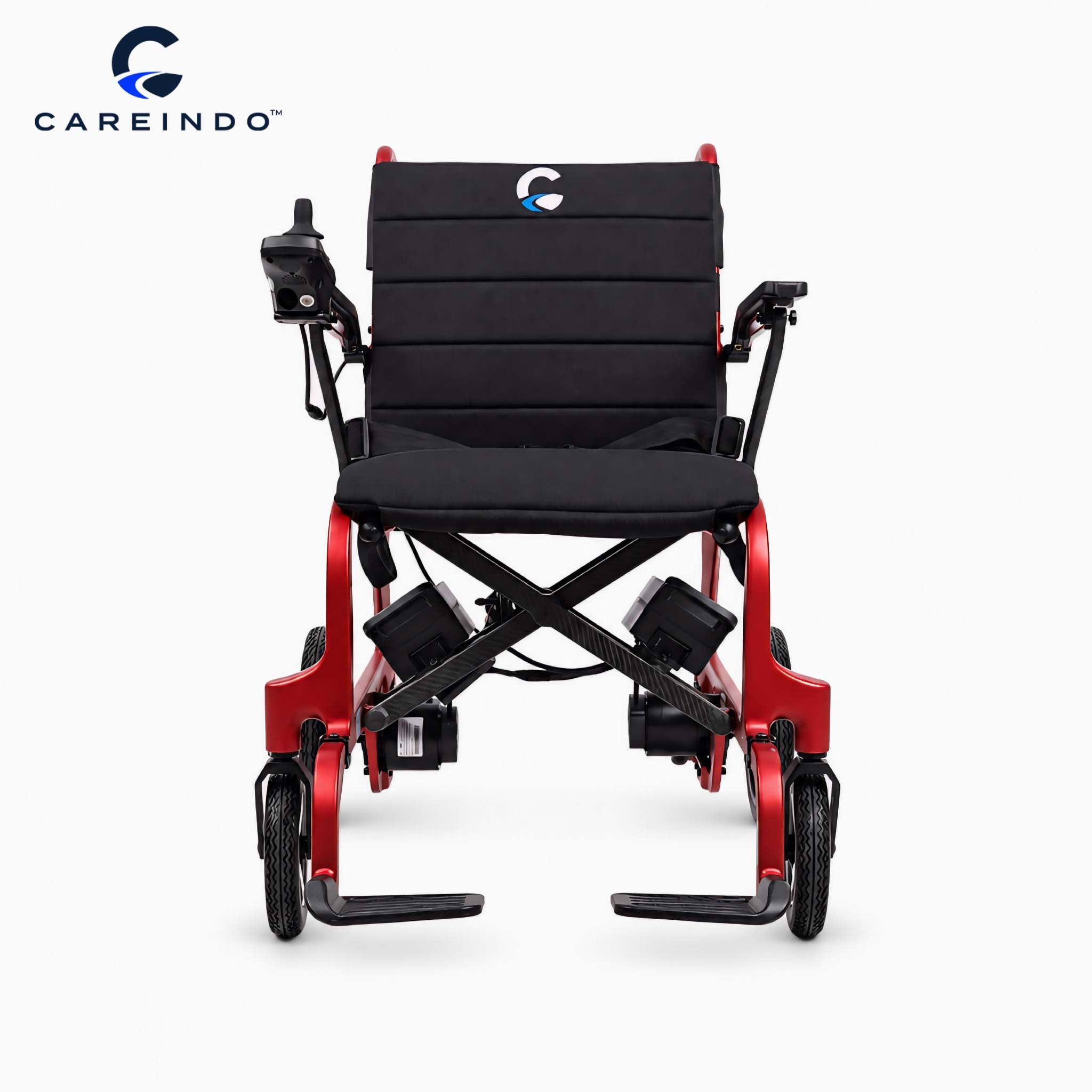 Kursi Roda Elektrik Carbon Fiber Careindo Aero Prime One Imperial Burgundy – Sangat Ringan, Bisa Dibawa Pesawat