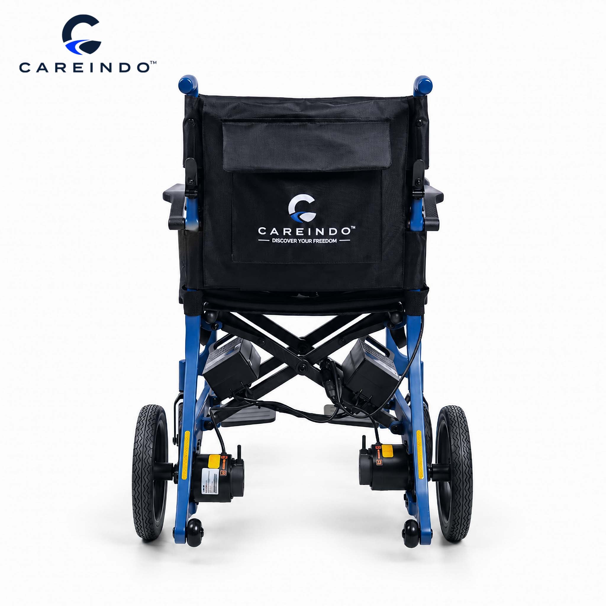 Kursi Roda Elektrik Carbon Fiber Careindo Aero Prime One Royal Blue – Sangat Ringan, Bisa Dibawa Pesawat