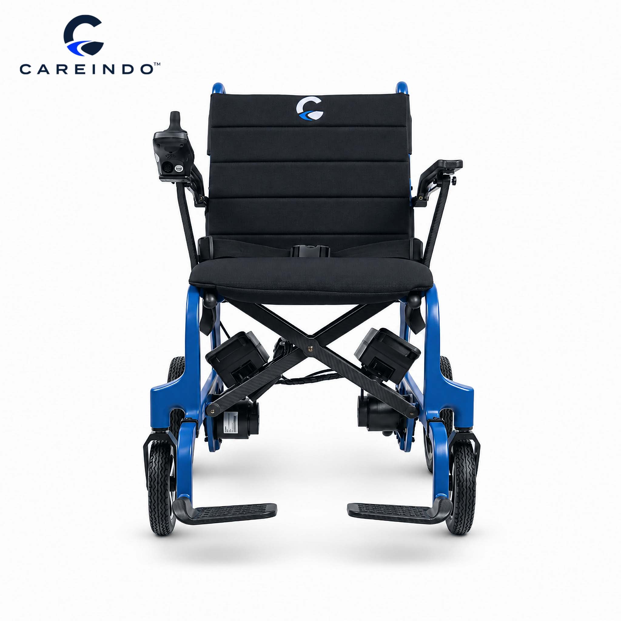 Kursi Roda Elektrik Carbon Fiber Careindo Aero Prime One Royal Blue – Sangat Ringan, Bisa Dibawa Pesawat