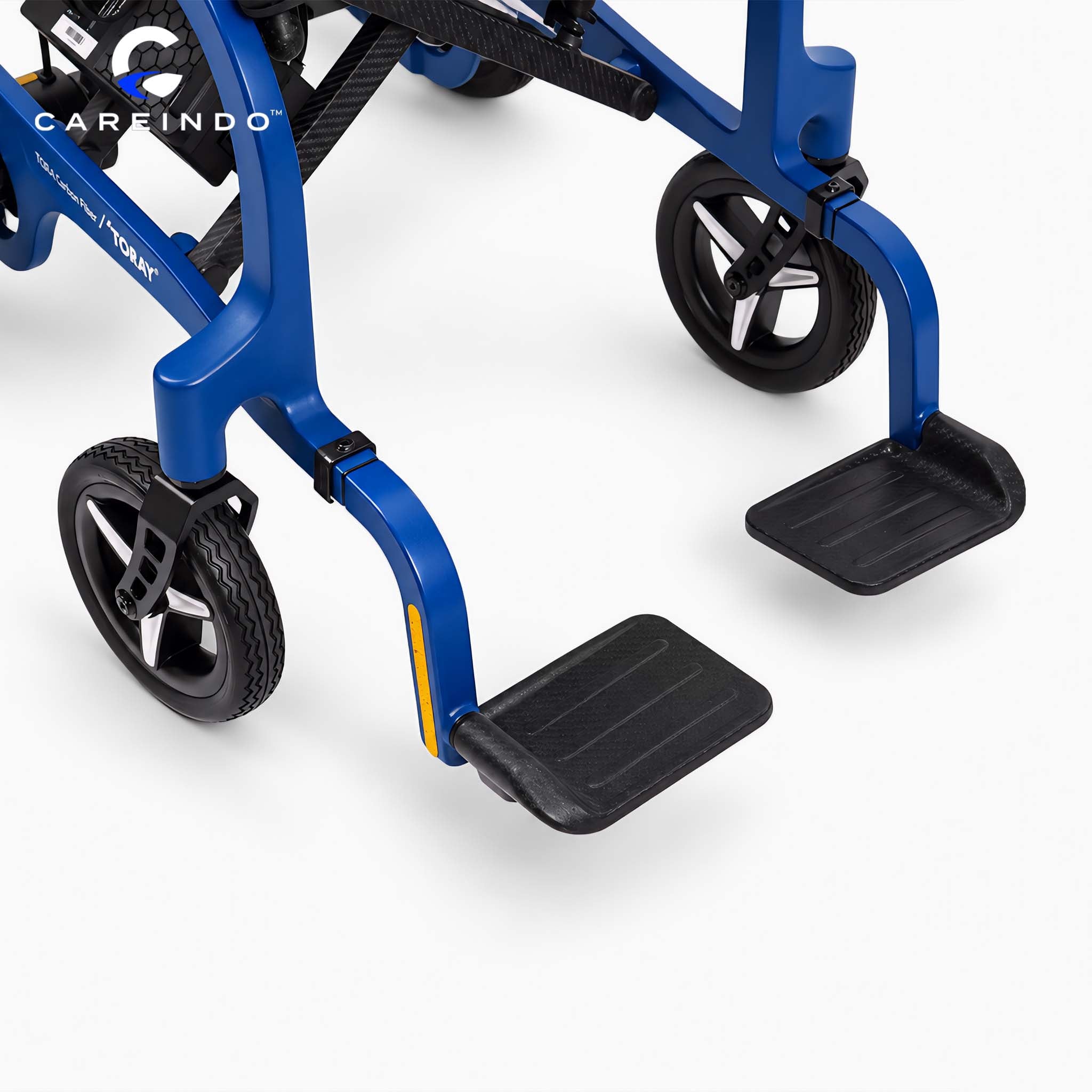 Kursi Roda Elektrik Carbon Fiber Careindo Aero Prime One Royal Blue – Sangat Ringan, Bisa Dibawa Pesawat