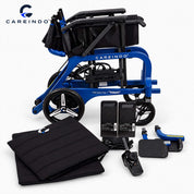 Kursi Roda Elektrik Carbon Fiber Careindo Aero Prime One Royal Blue – Sangat Ringan, Bisa Dibawa Pesawat