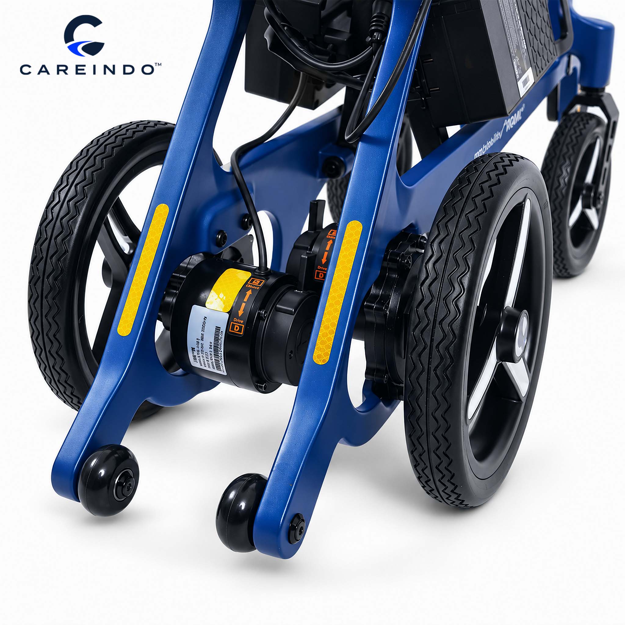 Kursi Roda Elektrik Carbon Fiber Careindo Aero Prime One Royal Blue – Sangat Ringan, Bisa Dibawa Pesawat