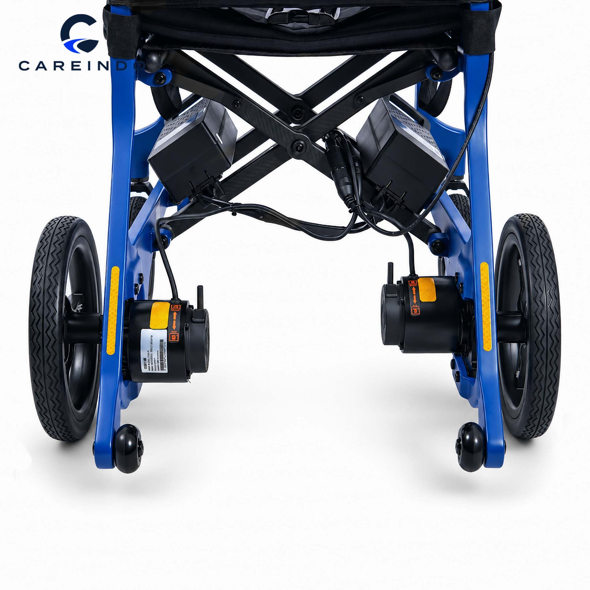Kursi Roda Elektrik Carbon Fiber Careindo Aero Prime One Royal Blue – Sangat Ringan, Bisa Dibawa Pesawat
