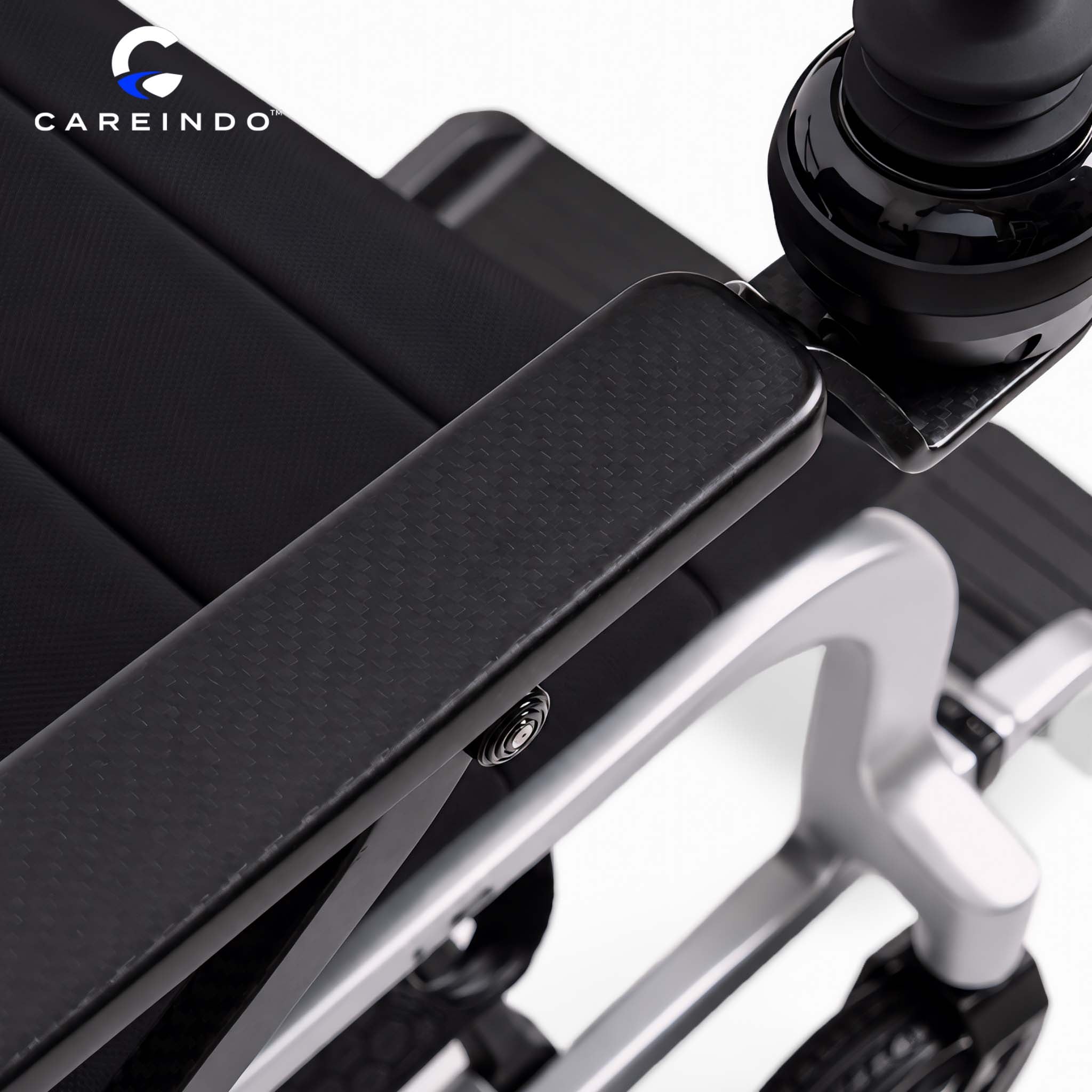 Kursi Roda Elektrik Carbon Fiber Careindo Aero Prime One Titanium Silver – Sangat Ringan, Bisa Dibawa Pesawat