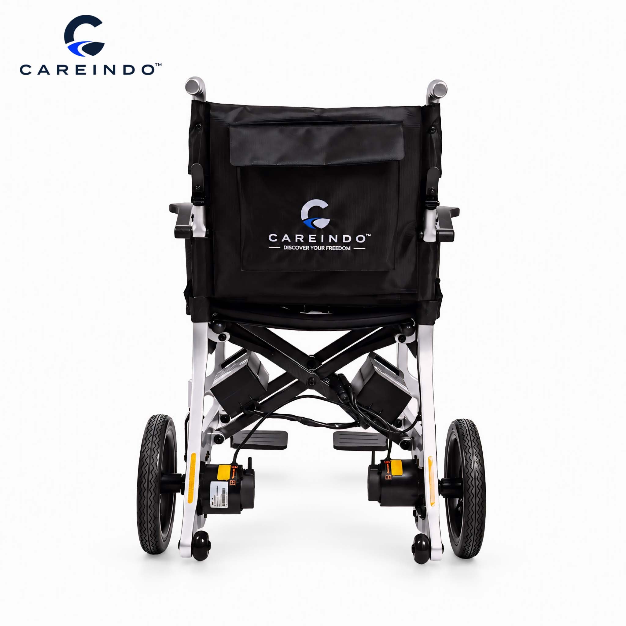 Kursi Roda Elektrik Carbon Fiber Careindo Aero Prime One Titanium Silver – Sangat Ringan, Bisa Dibawa Pesawat