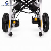 Kursi Roda Elektrik Carbon Fiber Careindo Aero Prime One Titanium Silver – Sangat Ringan, Bisa Dibawa Pesawat