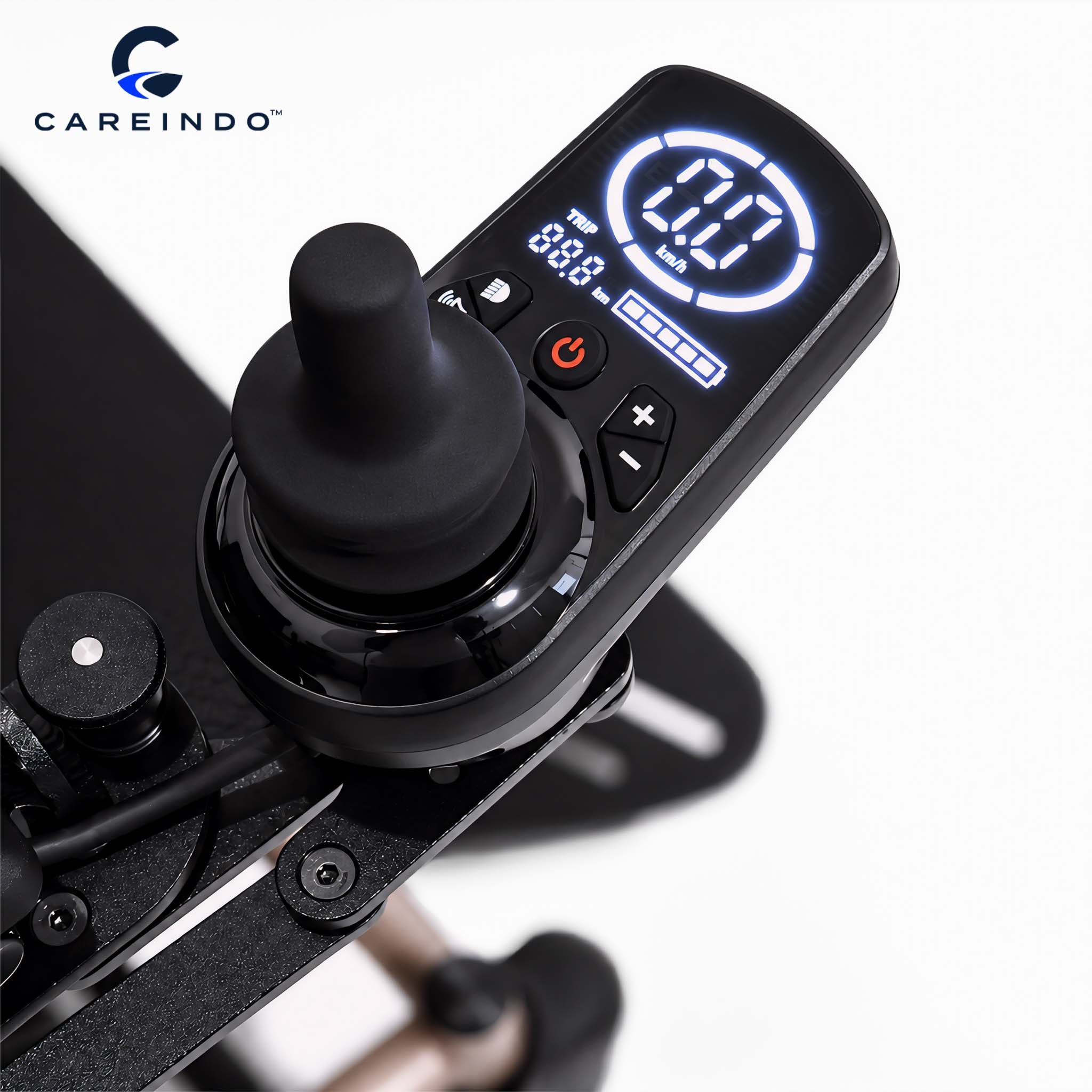 Kursi Roda Elektrik Magnesium Careindo Terra Mag One Champagne Gold – Sangat Ringan, Ringkas, All Terrain, Outdoor, Indoor, Bisa Dibawa Pesawat