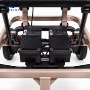 Kursi Roda Elektrik Magnesium Careindo Terra Mag One Champagne Gold – Sangat Ringan, Ringkas, All Terrain, Outdoor, Indoor, Bisa Dibawa Pesawat
