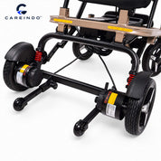 Kursi Roda Elektrik Magnesium Careindo Terra Mag One Champagne Gold – Sangat Ringan, Ringkas, All Terrain, Outdoor, Indoor, Bisa Dibawa Pesawat