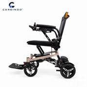 Kursi Roda Elektrik Magnesium Careindo Terra Mag One Champagne Gold – Sangat Ringan, Ringkas, All Terrain, Outdoor, Indoor, Bisa Dibawa Pesawat