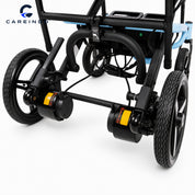 Rem Elektromagnetik Kursi roda elektrik ringan Careindo Terra One Ice Blue Tampak Samping