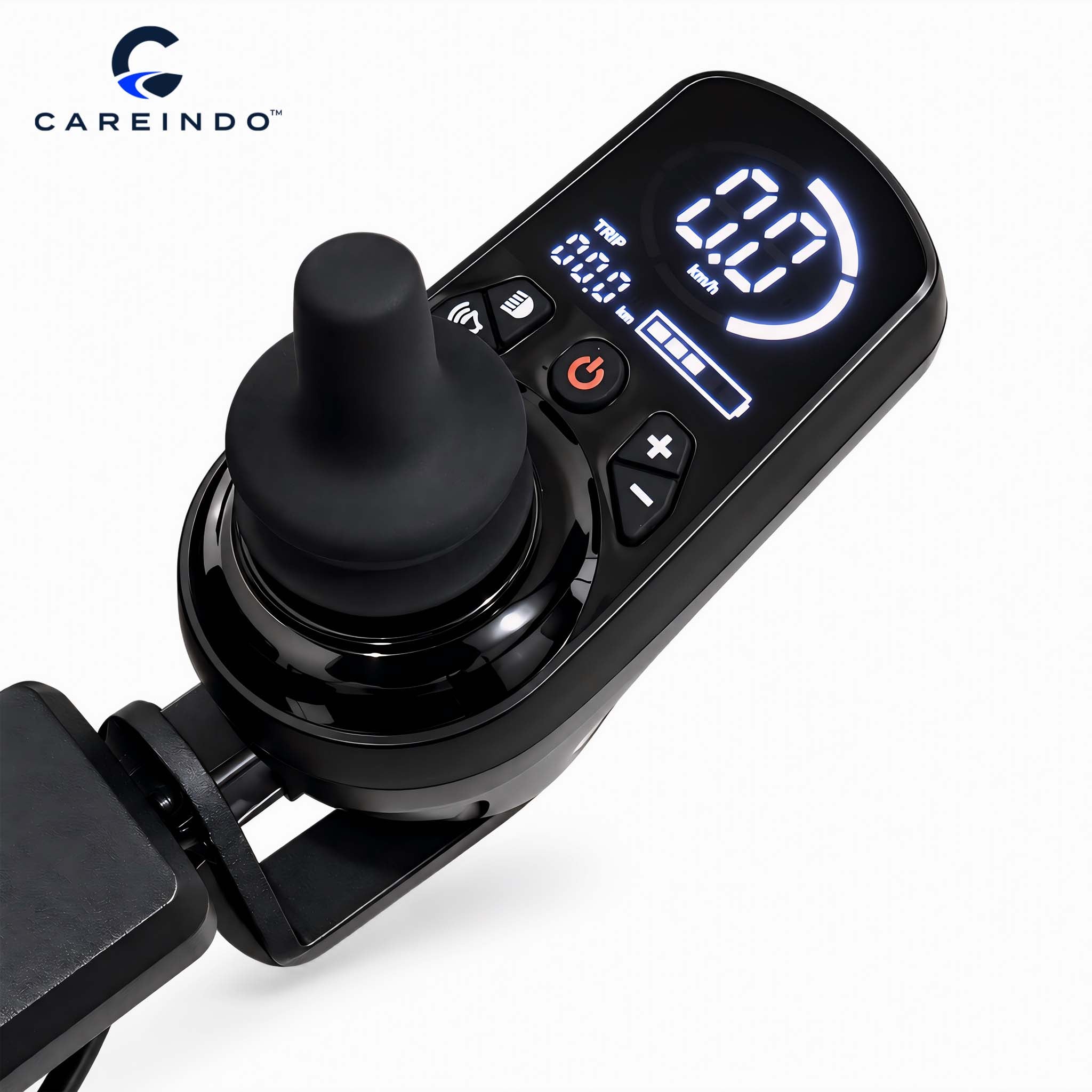 Pengontrol Kursi roda elektrik ringan Careindo Terra One Ice Blue