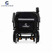 Kursi Roda Elektrik Aluminium Careindo Terra One Obsidian Black – Sangat Ringan, Lipat, All Terrain, Outdoor, Indoor, Bisa Dibawa Pesawat