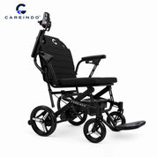 Kursi Roda Elektrik Aluminium Careindo Terra One Obsidian Black – Sangat Ringan, Lipat, All Terrain, Outdoor, Indoor, Bisa Dibawa Pesawat