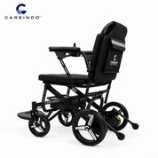 Kursi Roda Elektrik Aluminium Careindo Terra One Obsidian Black – Sangat Ringan, Lipat, All Terrain, Outdoor, Indoor, Bisa Dibawa Pesawat