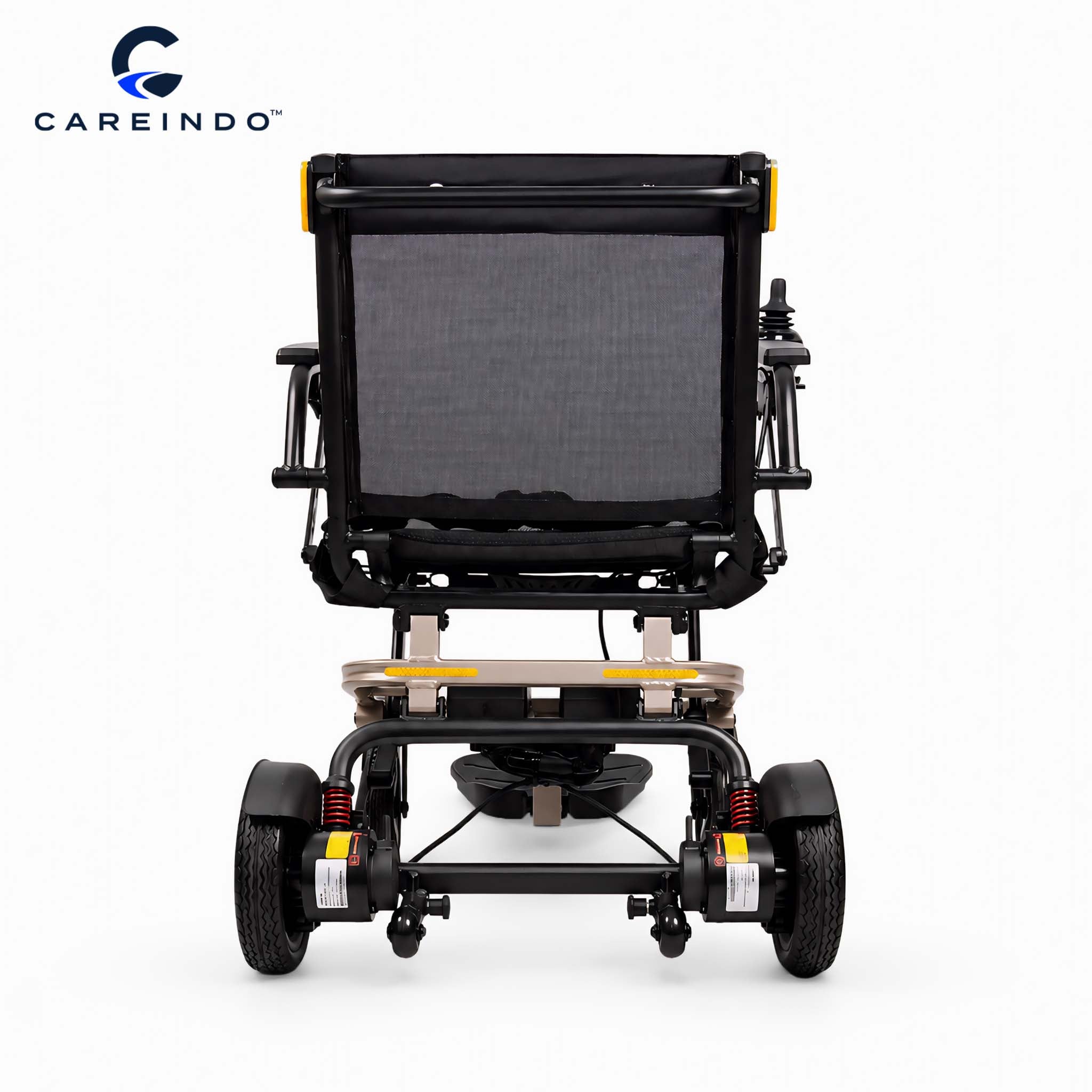 Kursi Roda Elektrik Magnesium Careindo Terra Mag One Champagne Gold – Sangat Ringan, Ringkas, All Terrain, Outdoor, Indoor, Bisa Dibawa Pesawat