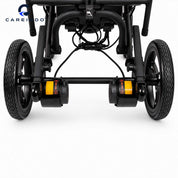 Kursi Roda Elektrik Aluminium Careindo Terra One Obsidian Black – Sangat Ringan, Lipat, All Terrain, Outdoor, Indoor, Bisa Dibawa Pesawat