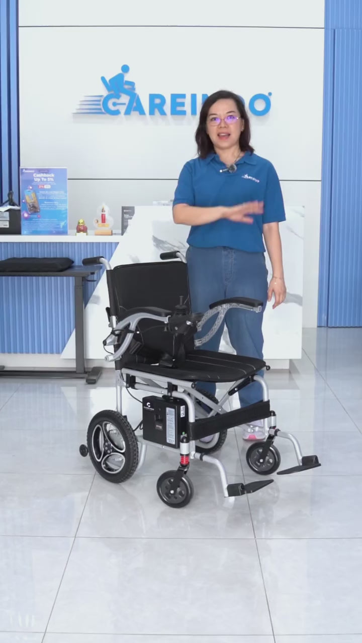 Kursi Roda Elektrik Traveling N5519 Aluminium - Ringan 15kg, Aman Pesawat